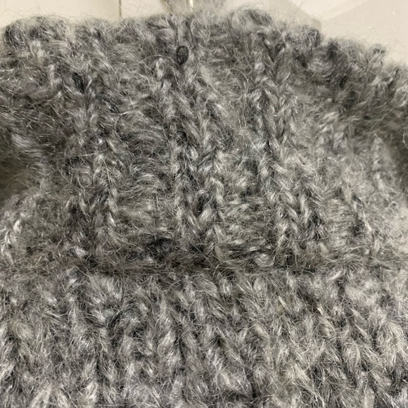 Free People Grey Wool blend Cardigan with Rose buttons Size Small - Picture 5 of 10